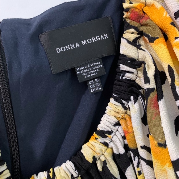 Donna Morgan Floral Dress (sunflowers), size 16, never worn - Picture 8 of 11